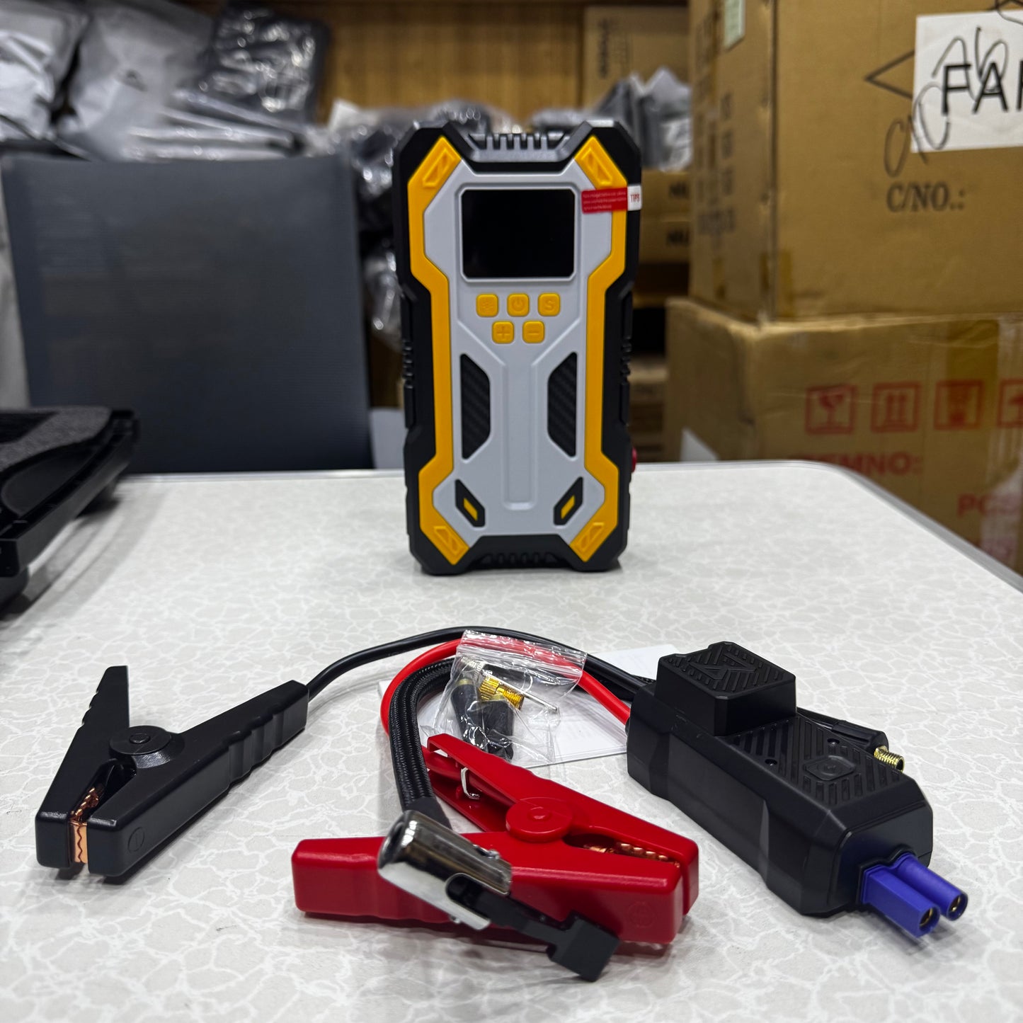 New N3 Portable 4 in 1 Jump Starter With Air Pump PowerBank & Emergency Flashlight