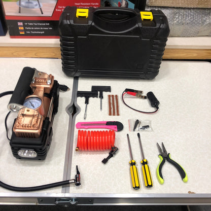New Car Air Compressor Puncture Tool Kit With Box