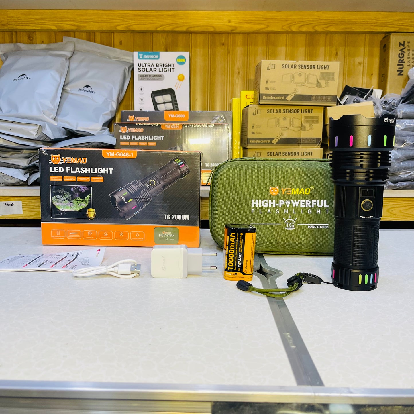 HIGH-POWER WHITE LASER LONG RANGE FLASHLIGHT YM-G646-1