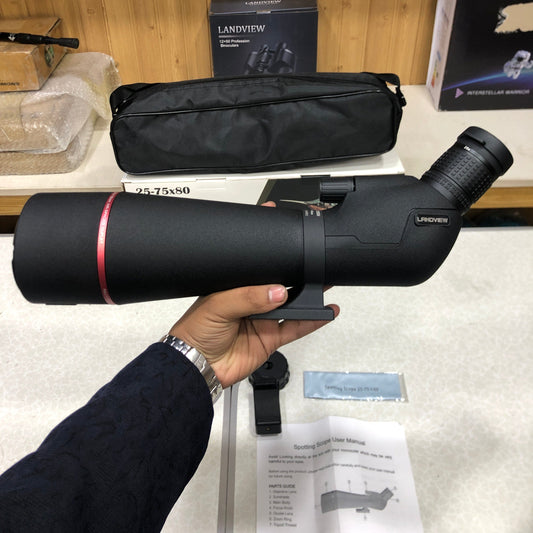 Landview 25-75X80 Zoom Spotting Scope For Outdoor Bird Watching