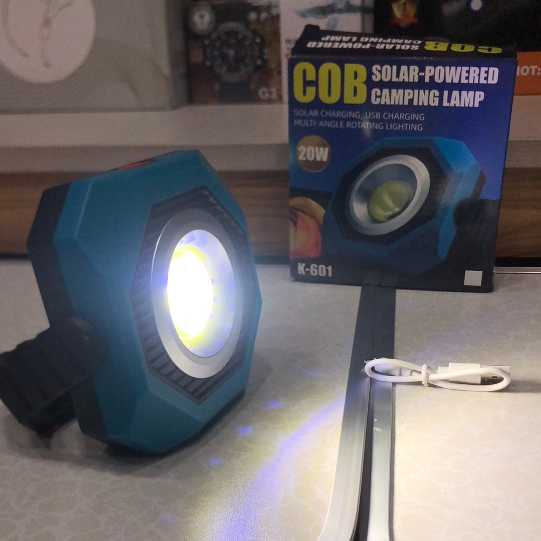 COB Multifunctional Solar Rechargeable Camping Light