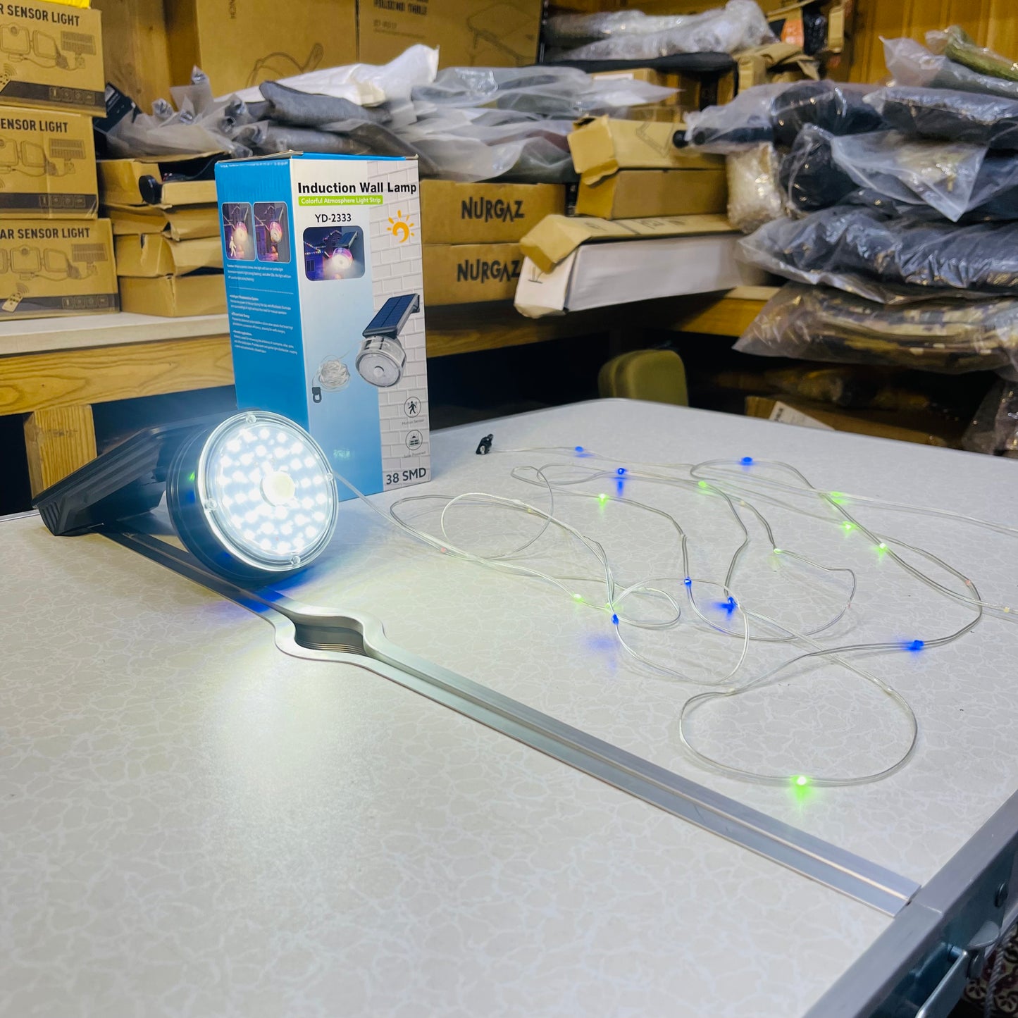 Solar Induction Wall Lamp – 38 SMD + Color Atmosphere Light YD-2333