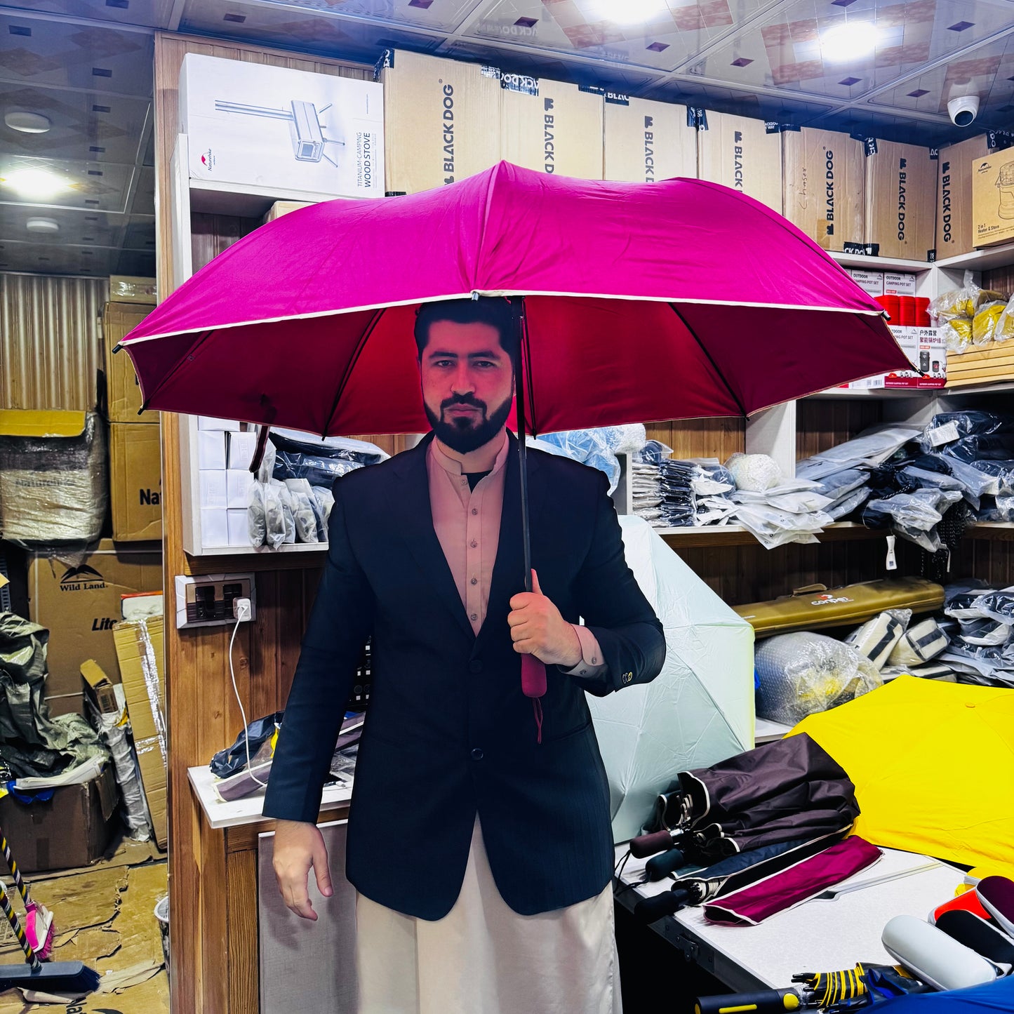 2 Persons Automatic Folding  Umbrella