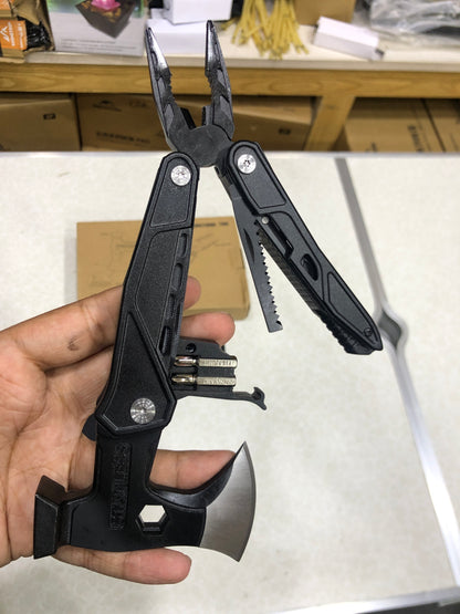 18 in 1 Multifunction Survival Axe Camping Pliers MultiTool