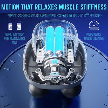 MDHL Four-Headed Deep Tissue Percussion Therapy Body Massager