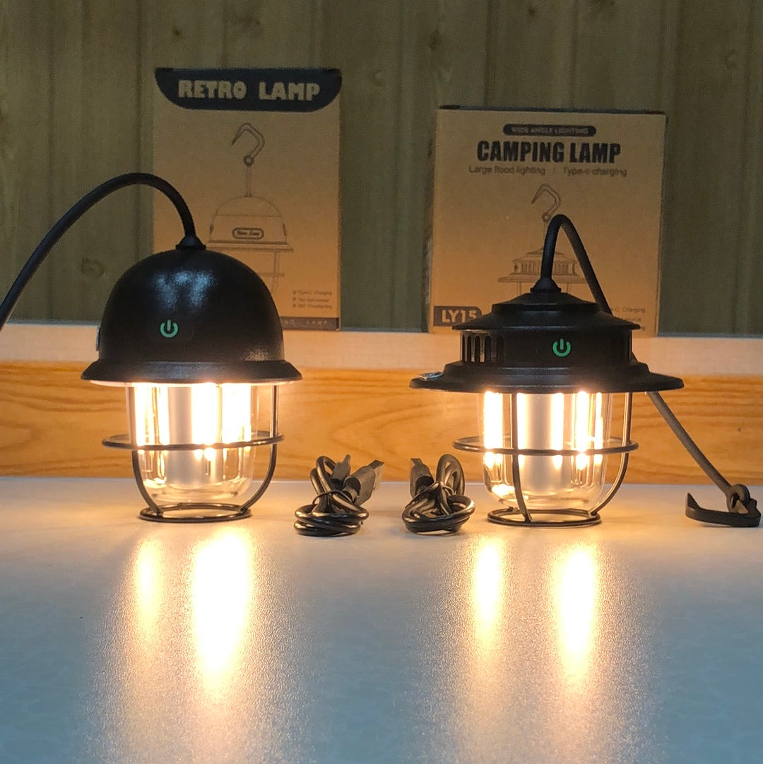 Metal Hanging Lanterns Rechargeable Retro Lamp