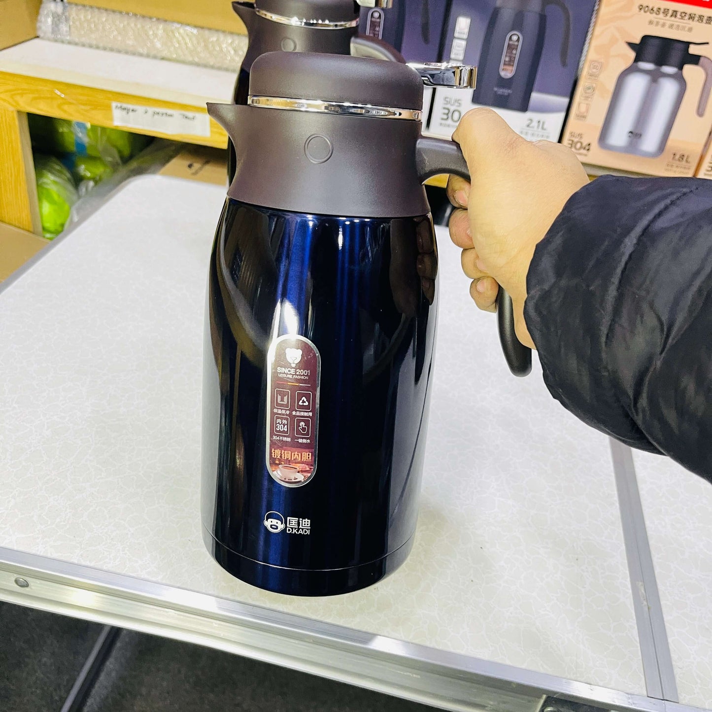 D.KADI 2.1L Vacuum Kettle For Home Use With 24hrs Hot & Cool