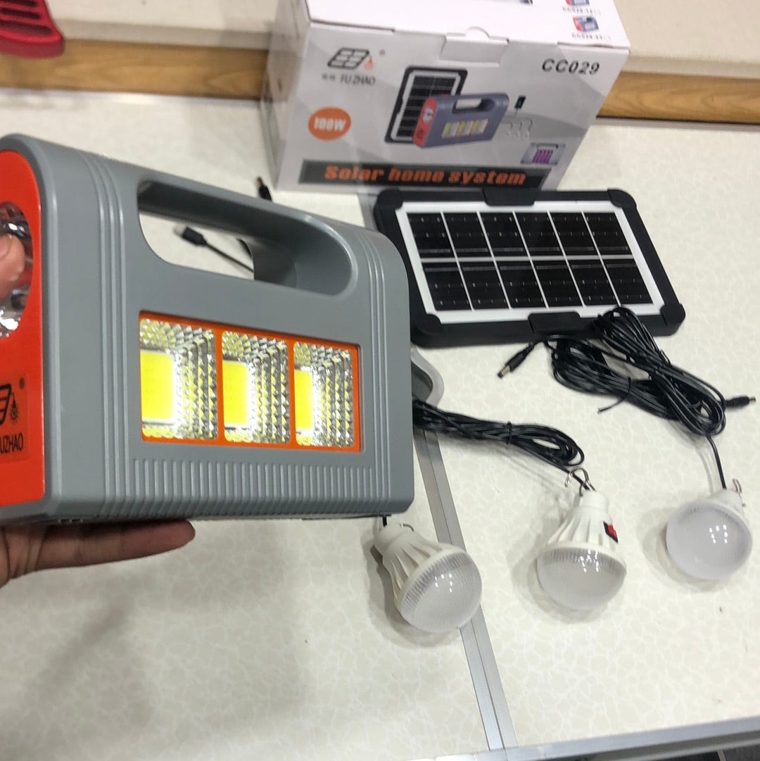 100W Solar Light With 3 Bulbs