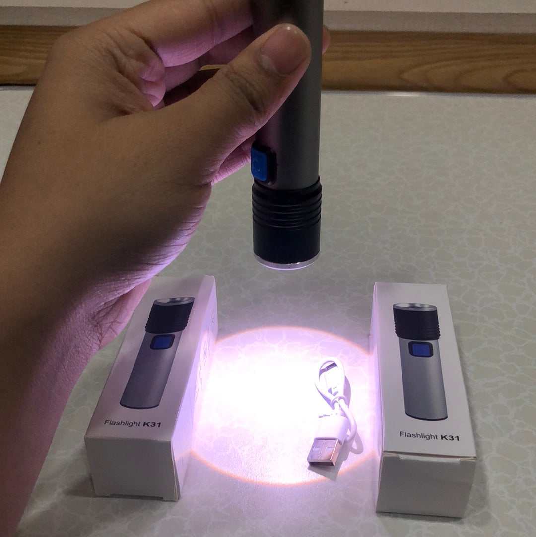 New Multi-function Strong Light Rechargeable K31 Flashlight