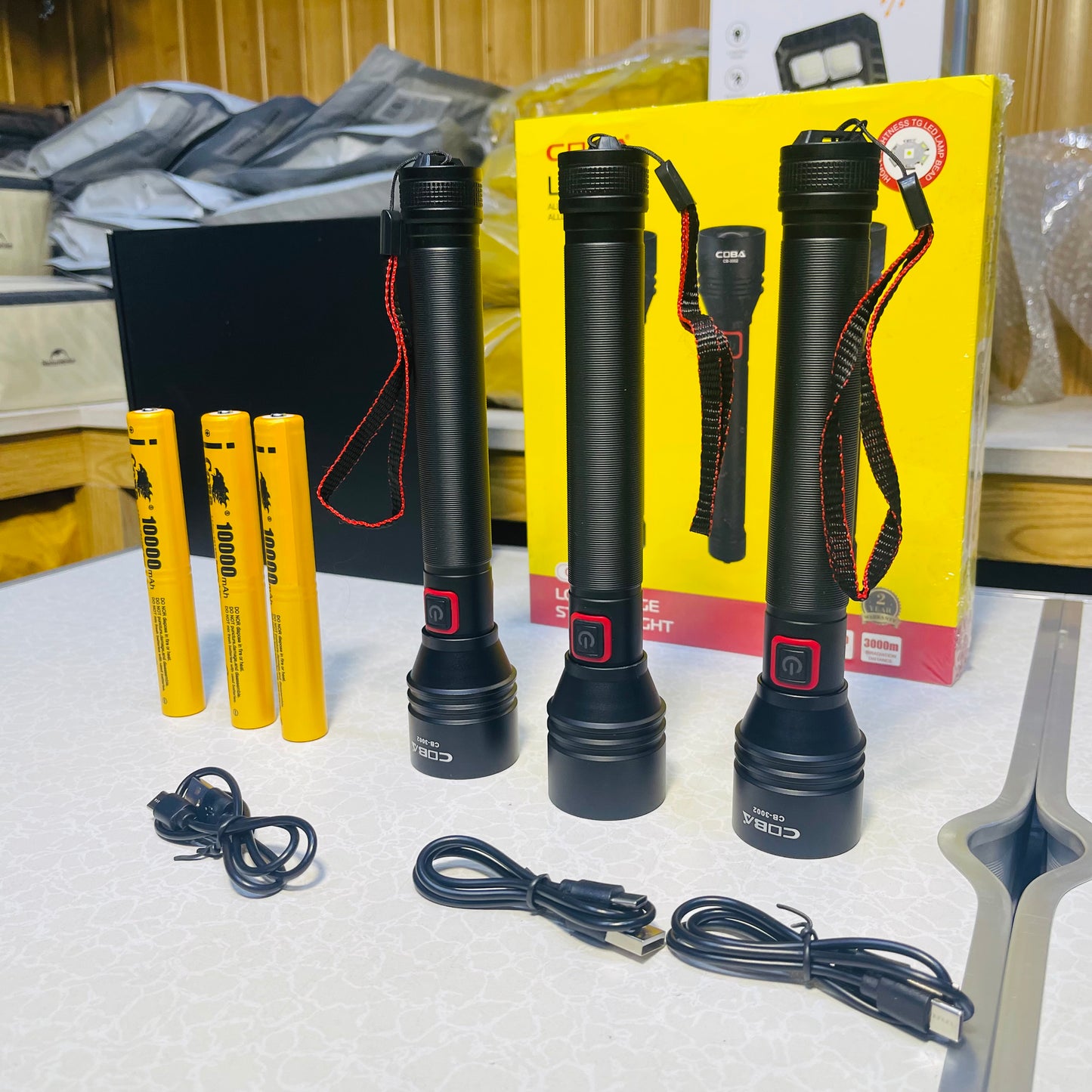 COBA Pack Of 3 COMBO Multifunctional Long Range Torches