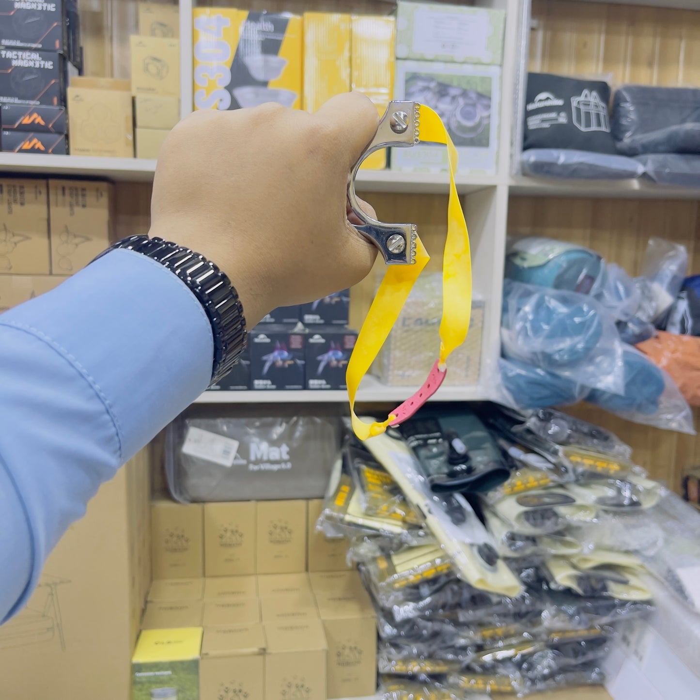 New Round Ring Rubber Design Alloy Slingshot