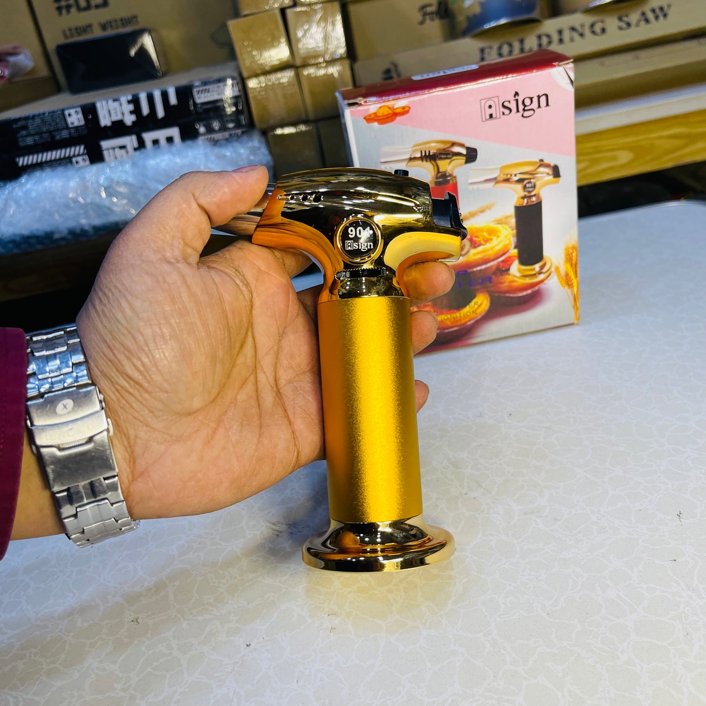 New 1300°c High Flame Premium Refillable Jet Lighter iSign 901