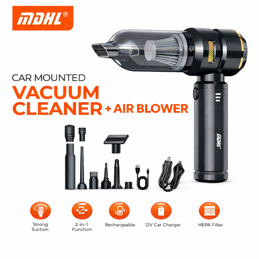 MDHL Ultimate 2-in-1 High-Power Cordless Car Vacuum & Air Blower (17000Pa)
