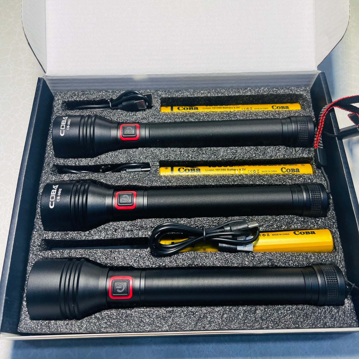 COBA Pack Of 3 COMBO Multifunctional Long Range Torches