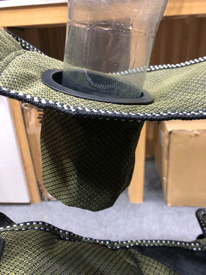 CAMP MASTER Deluxe Padded Cotton Portable Metal Arm Foldable Outdoor Chair