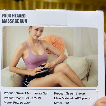 MDHL Four-Headed Deep Tissue Percussion Therapy Body Massager