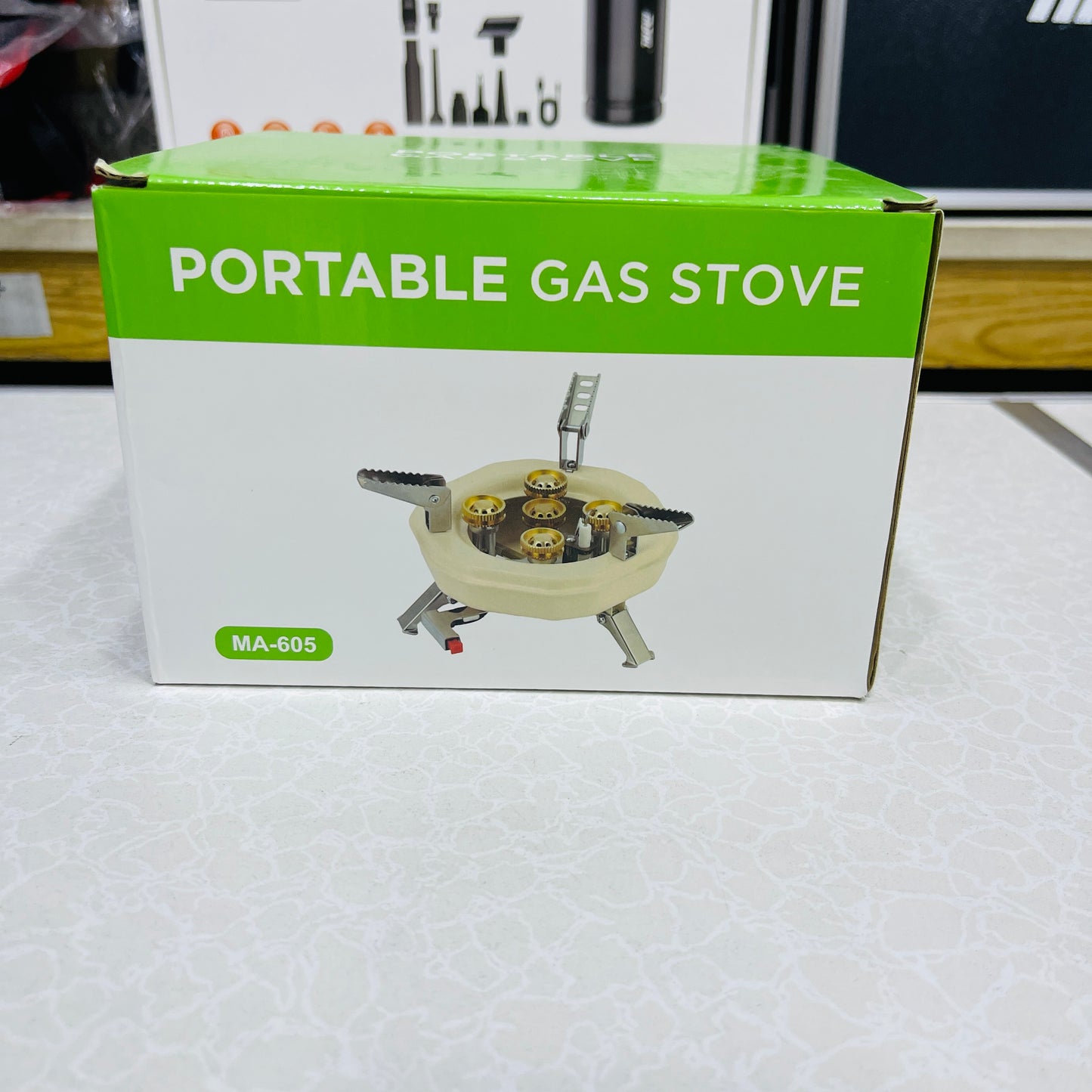 New Portable Five-Burner Metallic Travel Gas Stove With Bag MA-605