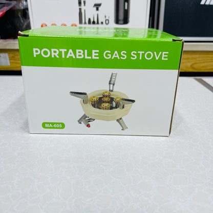 New Portable Five-Burner Metallic Travel Gas Stove With Bag MA-605