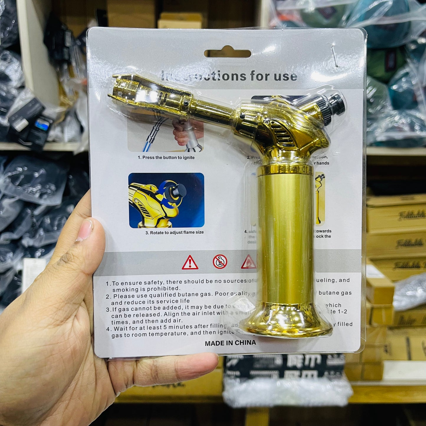 New Ignition Refillable Jet Flame Cigar Lighter AT-703