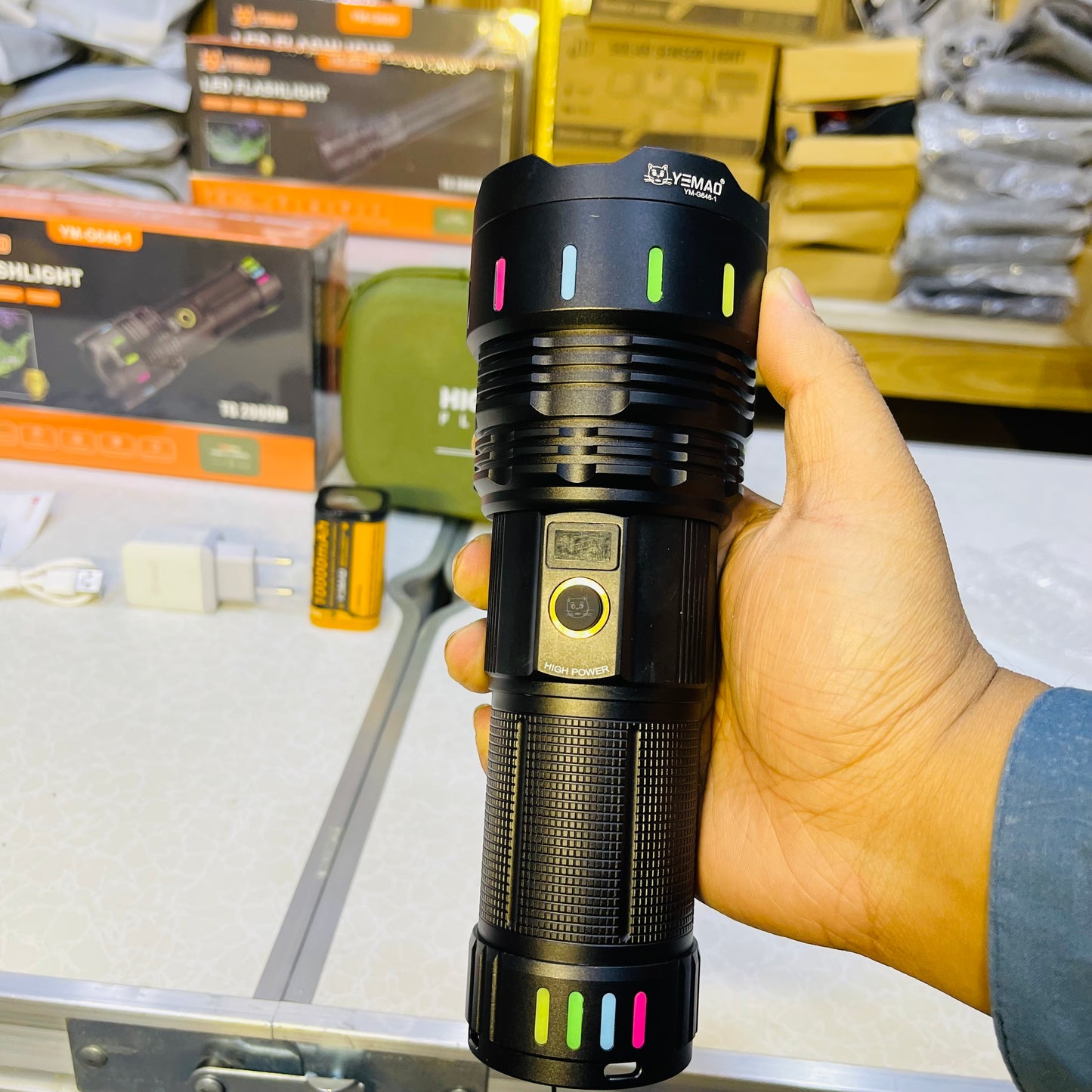 HIGH-POWER WHITE LASER LONG RANGE FLASHLIGHT YM-G646-1