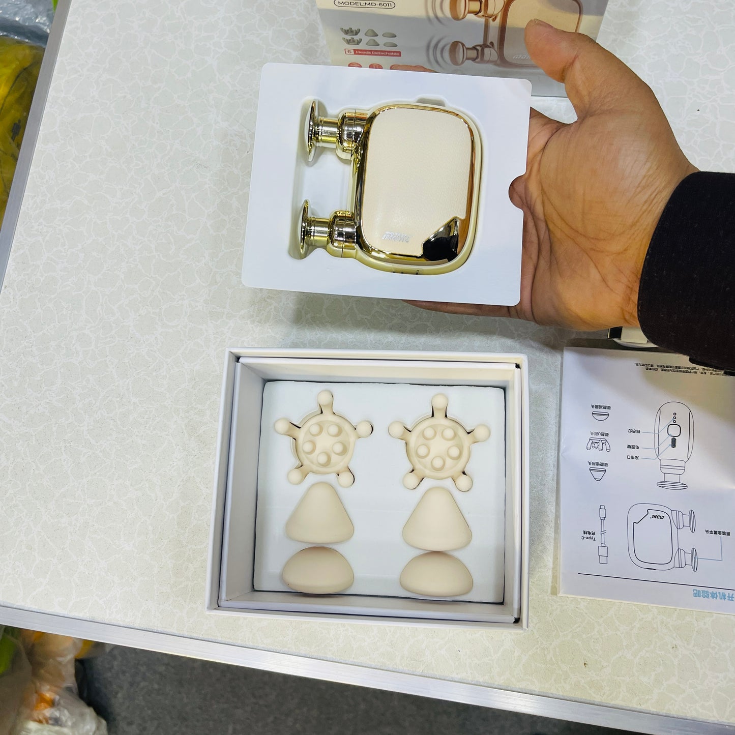 MDHL Dual Head Mini Facia Gun Massager