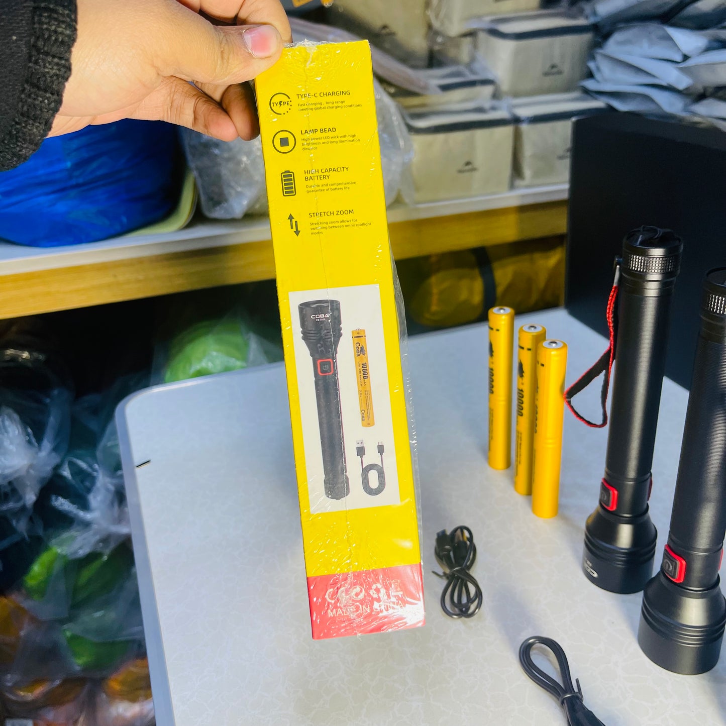 COBA Pack Of 3 COMBO Multifunctional Long Range Torches