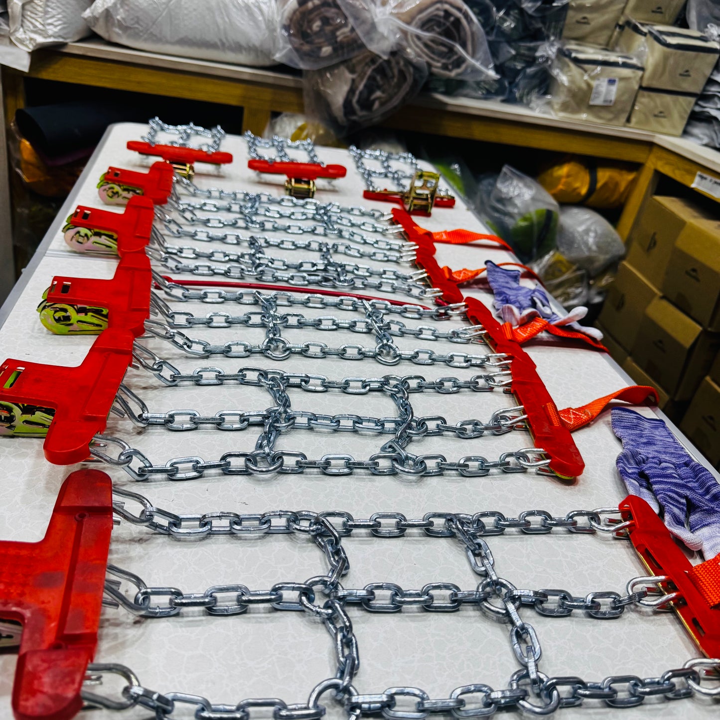 8Pcs Stainless Steel Anti-Slip/Anti-Skid Snow Chains For Car Tyres