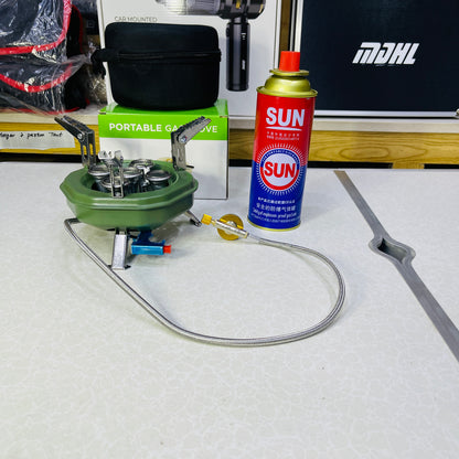 New Portable Five-Burner Metallic Travel Gas Stove With Bag MA-605