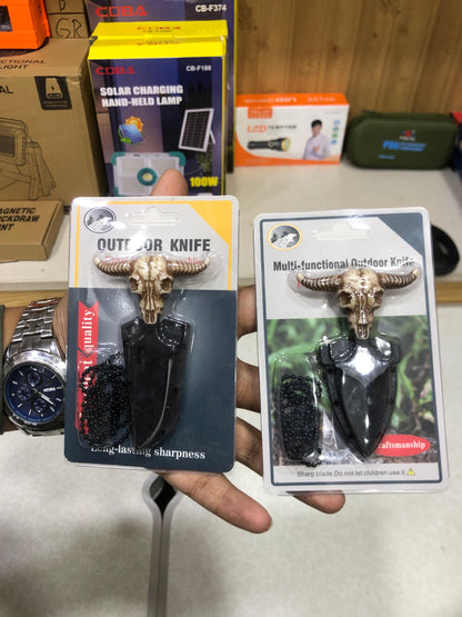 Multifunctional OX Skull Mini Neck Push Dagger