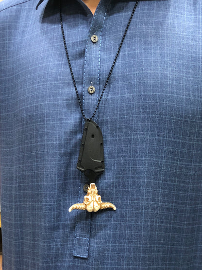 Multifunctional OX Skull Mini Neck Push Dagger