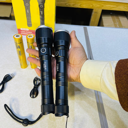COBA Combo Pack Of 2 Led Long Range Flashlight CB-2072