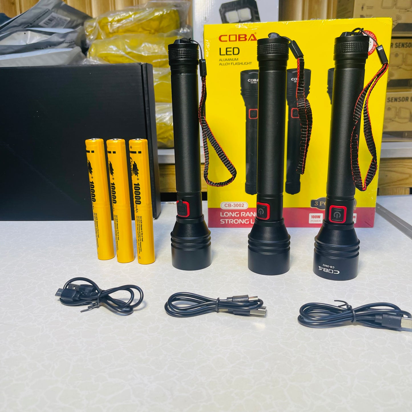 COBA Pack Of 3 COMBO Multifunctional Long Range Torches