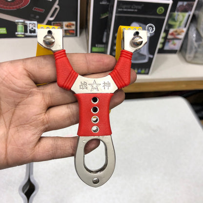 Clear Aiming Slingshot Alloy Quick-press Silicone Grip with 100 balls