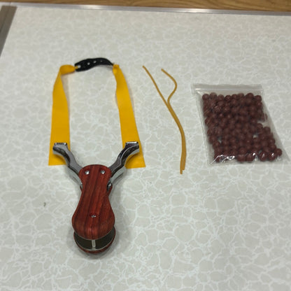 Mini Folding Pocket Stainless Steel Slingshot with 100pcs balls