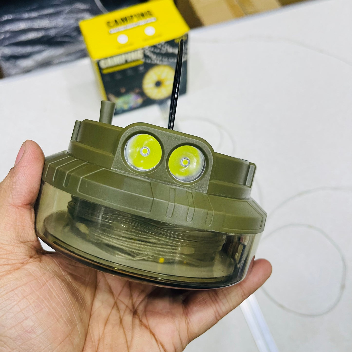 Solar Powered Dual Light Source Camping Light + 20M Atmosphere String Light