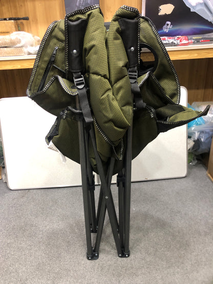 CAMP MASTER Deluxe Padded Cotton Portable Metal Arm Foldable Outdoor Chair