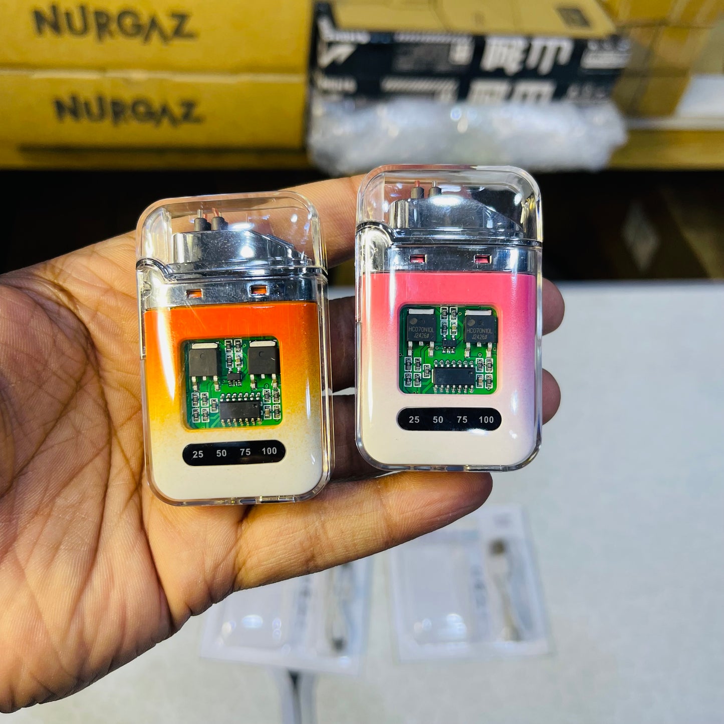 New Ultra Mini Transparent Double ARC Rechargeable Lighter JL-335