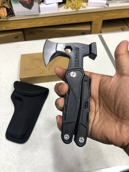 18 in 1 Multifunction Survival Axe Camping Pliers MultiTool