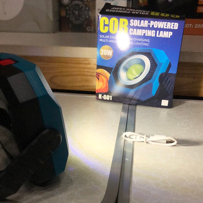 COB Multifunctional Solar Rechargeable Camping Light