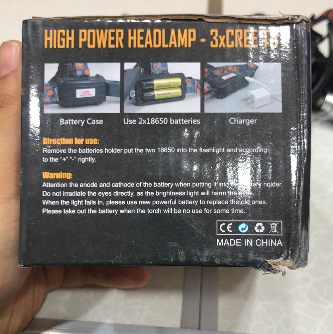 High Power Head Lamp 3x T6