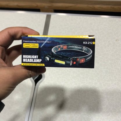 Super Bright LED Headlamp Rechargeable with XPE COB Beads and Tail Magnet