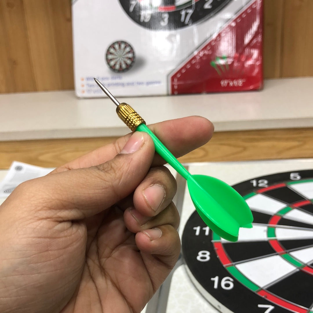 Dart Board With 6 Darts