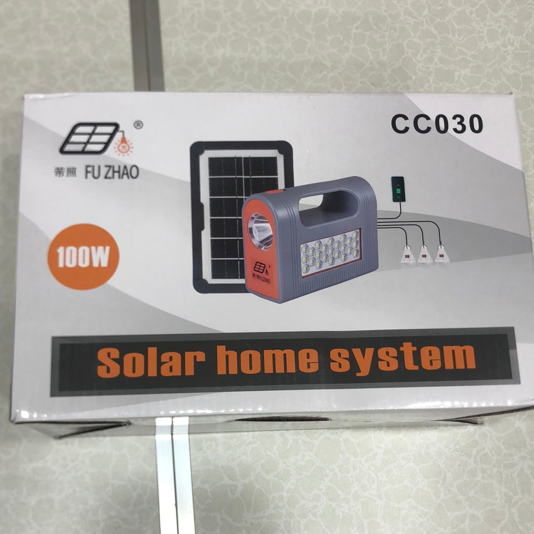 100W Solar Light With 3 Bulbs