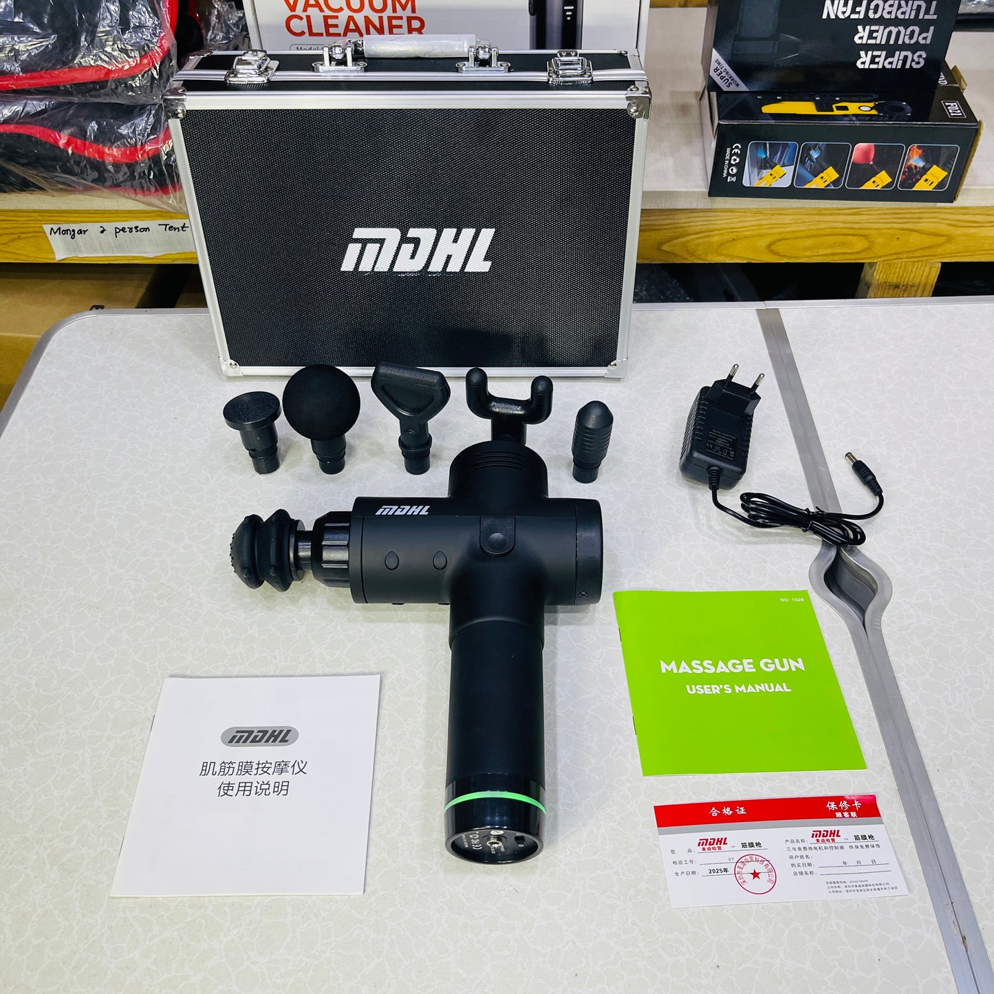 MDHL 6 Head Professional Muscle Massage Gun With Premium Suitcase