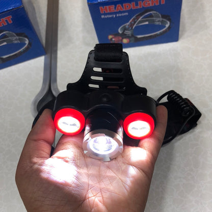 Super Bright Zoomable 4 Modes Rechargeable Waterproof LED Headlamp