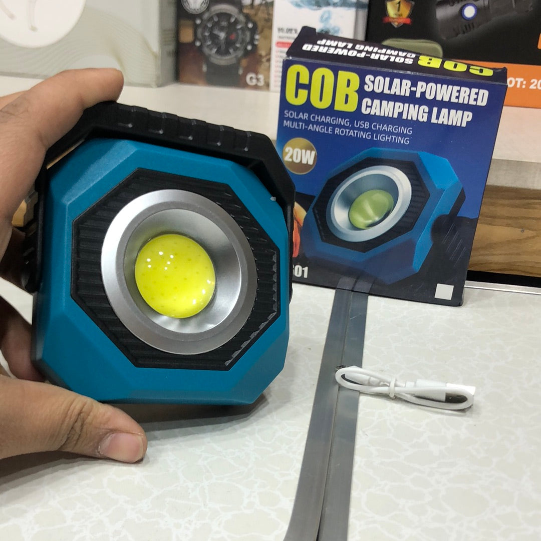 COB Multifunctional Solar Rechargeable Camping Light