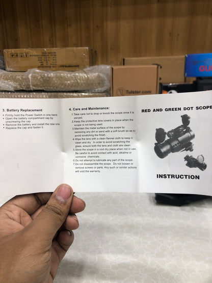 M3 Tactical Optical Green / Red Dot Sight