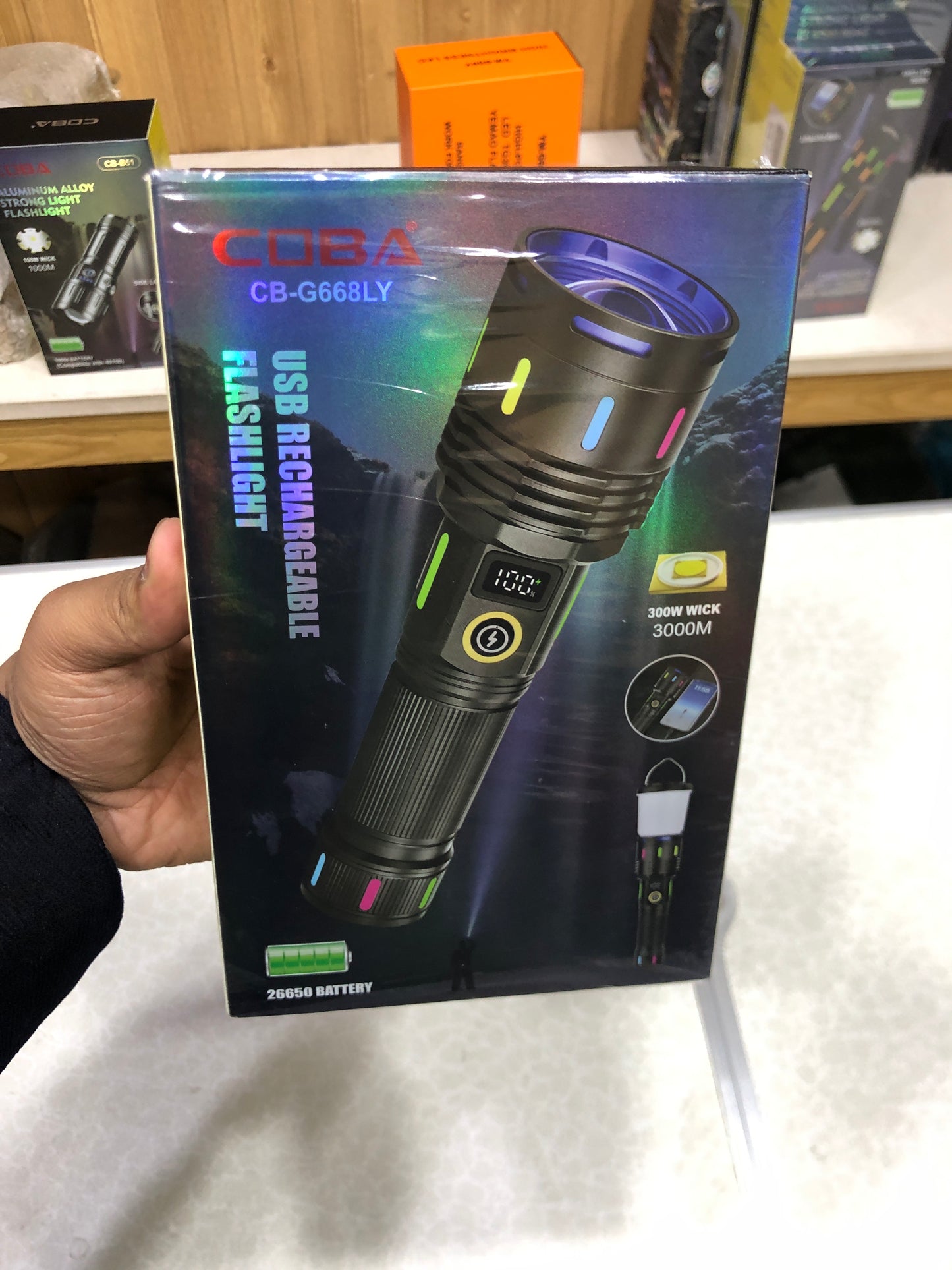 COBA 30w Super Bright  Long Range  Zoom Flashlight  G668 LY