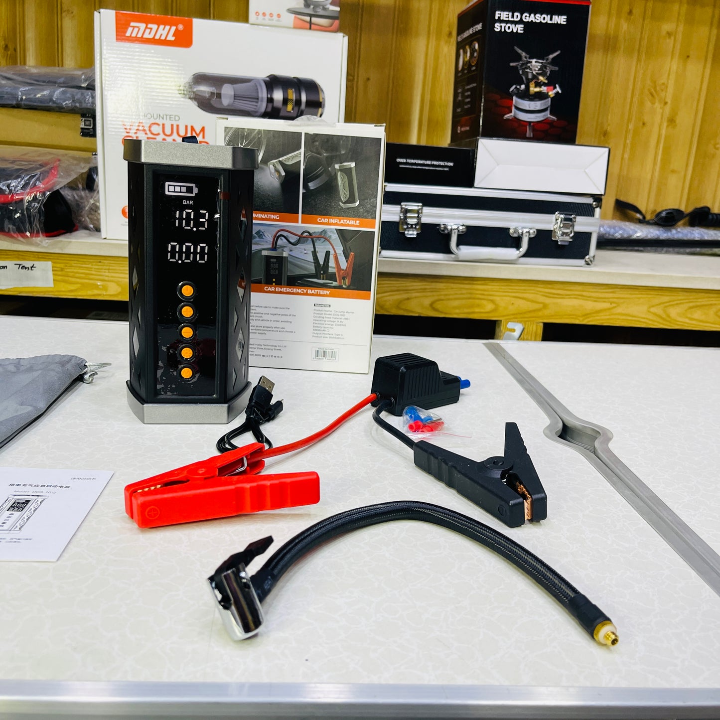 MDHL Multifunctional Car Jump-Starter + Inflator & Power Bank