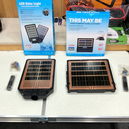 300W/200W New double side solar panel Design Solar Floodlight Outdoor